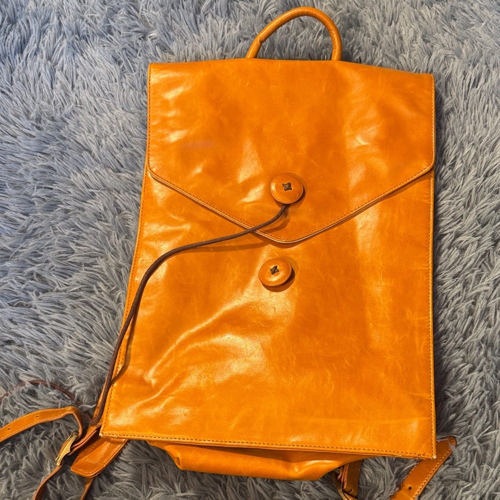 Orange Brown Backpack